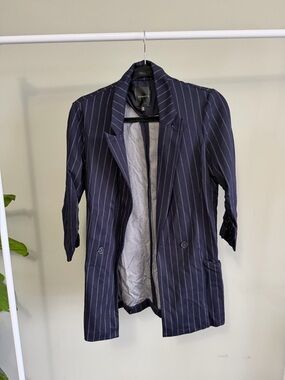 Dynamite Navy Pinstripe Blue Blazer Size S